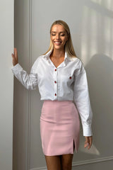 Viscose Slit Mini Skirt