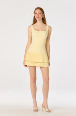 Jadah Layered Pleated Mini Dress