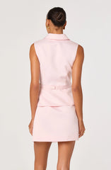 Jamia Peplum Button-Front Mini Dress