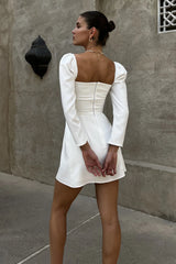 Long Sleeve A-Line Mini Dress
