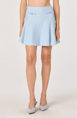Malvie Plaid Knit Mini Skirt