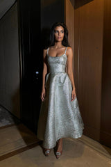 Jacquard Fitted Corset Bustier Dress