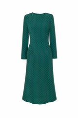 Godet Silhouette Long Sleeve Midi Dress