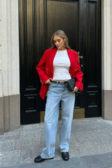 Cropped Double Breasted Coat