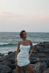 Asymmetric Drape Corset Dress