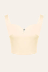 Sweetheart Neck Wide Strap Crop Top
