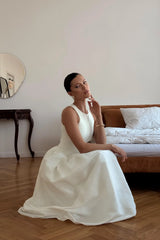 Midi Dress With Puffy Skirt