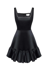 Bottom Flounced Strap Mini Dress