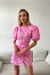 Short Sleeve Wrap mini dress