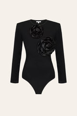 Rose Detail Knitted Bodysuit