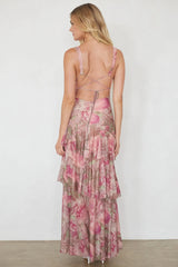 Imogen Mesh Tiered Maxi Dress