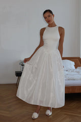 Midi Dress With Puffy Skirt