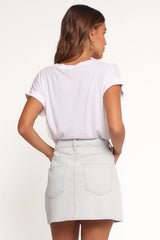 Malibu Mini Skirt - Blue Bell Stripe