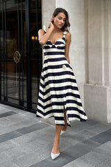 Bustier V neck Corset Midi Dress
