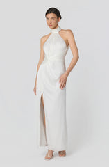Aspen Twist Front Halter Maxi Dress