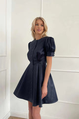 Button Front Mini Dress