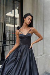 Rose Detail Bell Corset Midi Dress