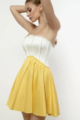 Pleated Mini Dress