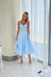 Jacquard Corset Midi Dress