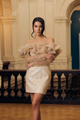 Meringue Long Sleeve Mini Dress