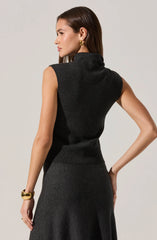 Deora Sleeveless Mock Neck Sweater