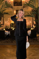 Velvet Maxi Skirt