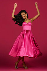Bustier Pleated Bust Cups Midi Dress