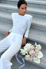 Bodysuit in Textured Jacquard-Knit