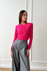 Drapped Knitted Bodysuit