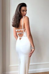 Open Back Maxi Bustier Dress