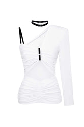 Knitted One Shoulder Top