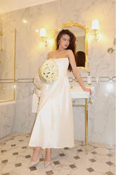 Tuck Corset Top Midi Dress