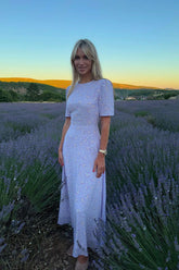 Short Sleeve Floral Midi Dress