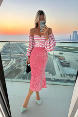 Striped Bustier Crop Top