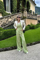 Pleated Wide Leg Trousers