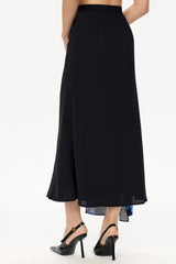 Button Midi Skirt