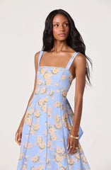 Nathalie Lace Trim Maxi Dress