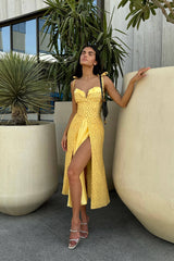 Flowy Slit Midi Dress