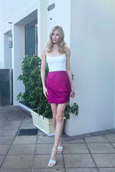 Draped Mini Skirt