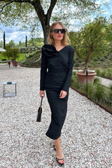 Velvet Decoration Long Sleeve Top