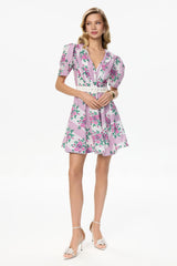 Short Sleeve Mini Dress With Sun Skirt