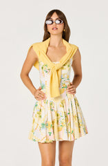 Reina Paradise Print A-Line Mini Dress