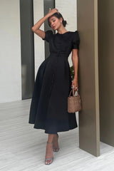 Button Front Midi Dress