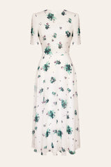 Short Sleeve Floral Midi Dress