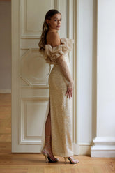 Meringue Long Sleeve Midi Dress