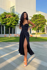 Flowy Slit Midi Dress