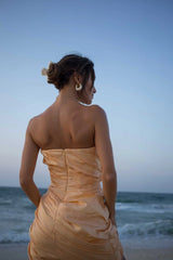 Asymmetric Drape Corset Dress