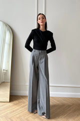 Drapped Knitted Bodysuit