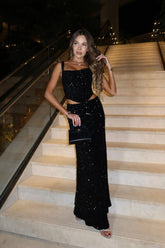 Sequin Maxi Skirt