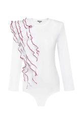 Knitted Ruffled Bodysuit